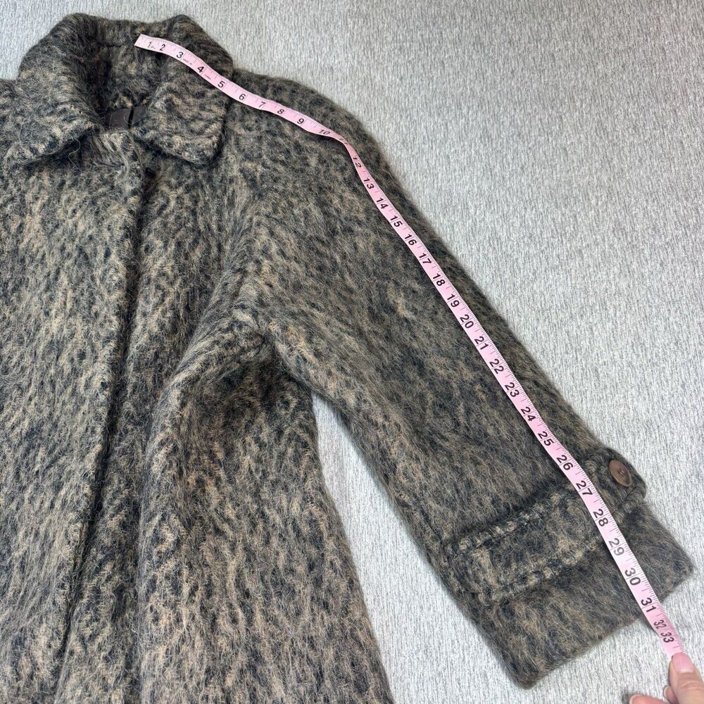 VTG Emily Wetherby Brown Mohair Long Coat Fuzzy Retro Women Large EUC USA - Picture 5 of 8